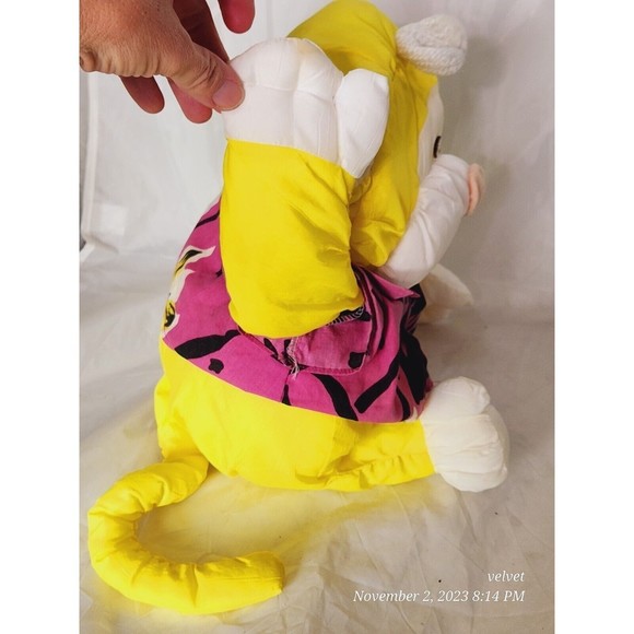 Fisher Price Puffalump Yellow Monkey Retro Clothes 15 Inch Plush Vintage 1980s‎ - Picture 9 of 12